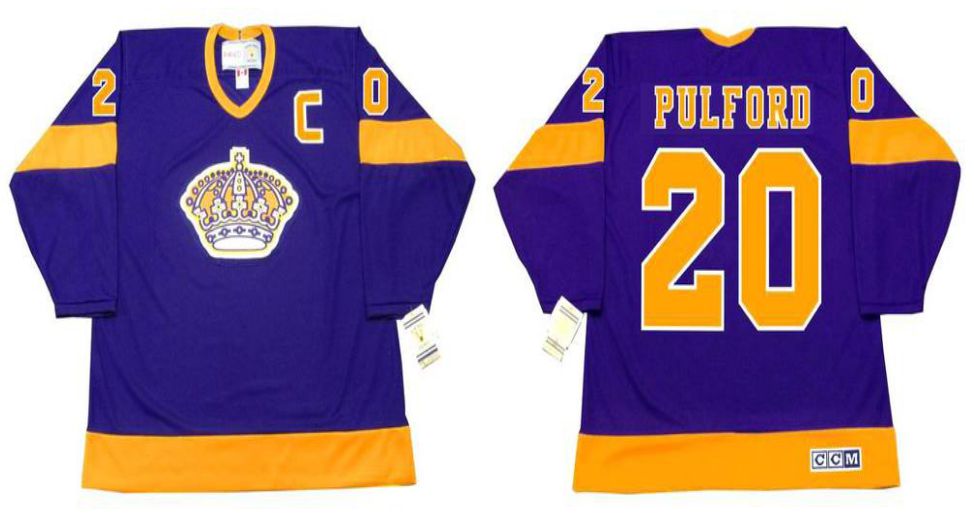 2019 Men Los Angeles Kings 20 Pulford Purple CCM NHL jerseys